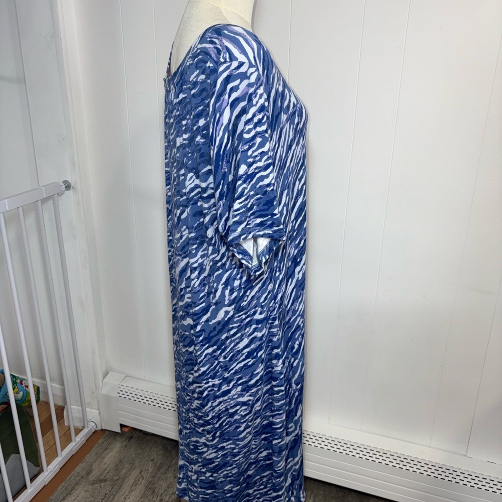 Isaac Mizrahi Live‎ Soho Baby French Terry Zebra Print Swing Dress Women Size XL - Picture 14 of 15